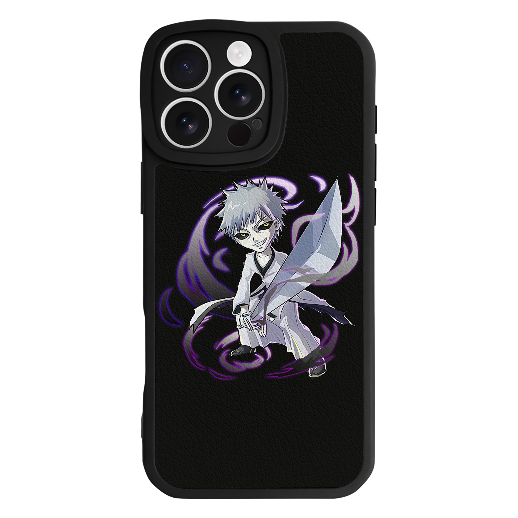 （画像用） ブリーチ 黒崎一護（くろさき いちご）BLEACH Kurosaki Ichigo 【iPhone 16シリーズ対応】シリコンスマホケース（レザー調） 材質：シリコン